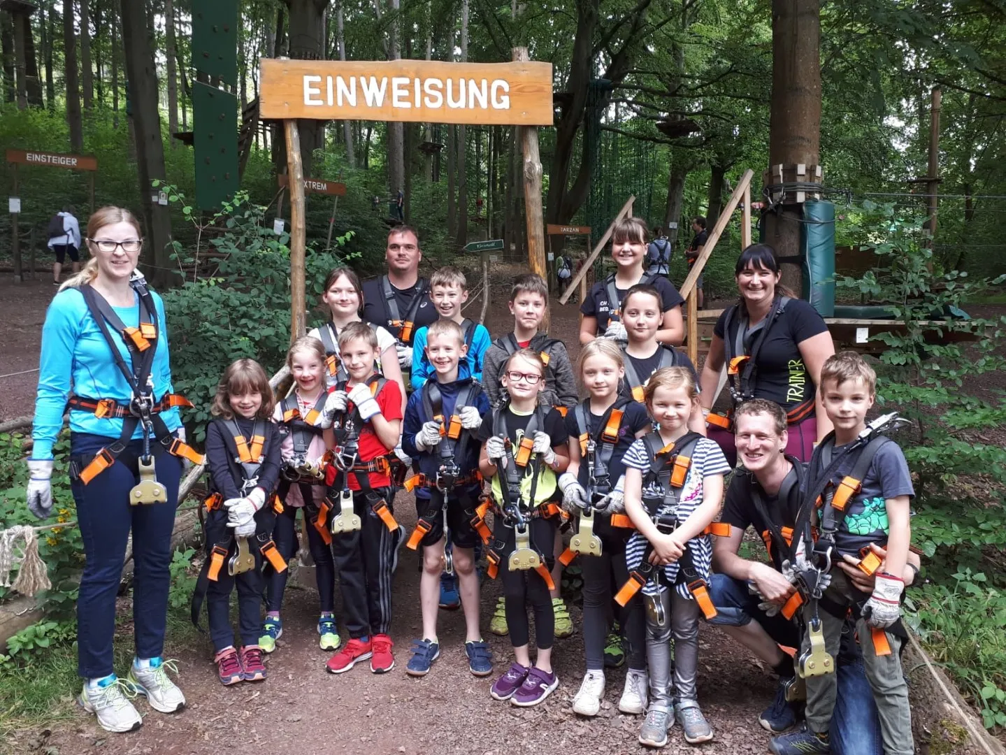 Ausflug der Trainingsgruppe in den Kletterwald