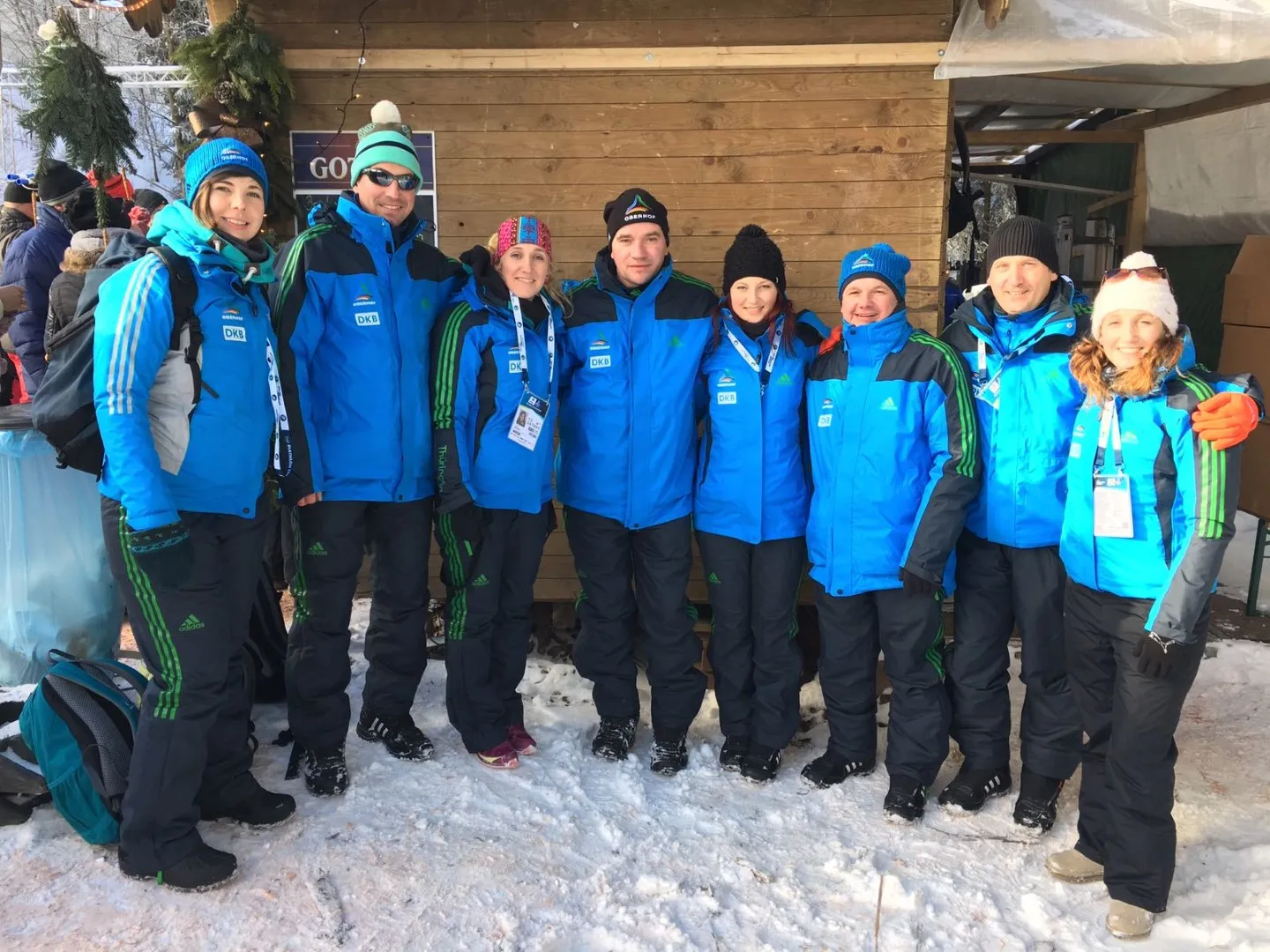 Helferinnen und Helfer des Vereins beim Weltcup in Oberhof